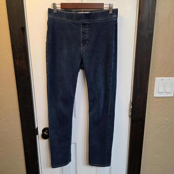 Soft Surroundings Denim - Soft Surroundings Dark Blue Denim Jeggings with Stretch Waistband- Small